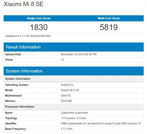 Новую Android Q протестируют на Xiaomi Mi 8 SE