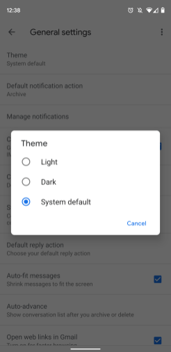Приложение Gmail получило тёмную тему на iOS и Android