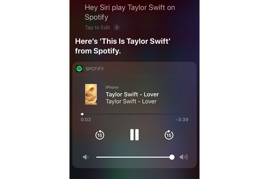 Поддержка Siri на Spotify