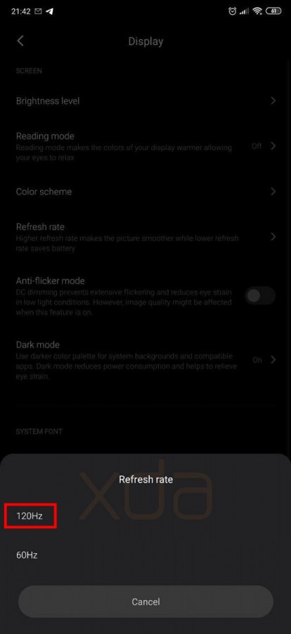 Xiaomi работает над смартфоном с 120Hz экраном и 5-ти кратным зумом