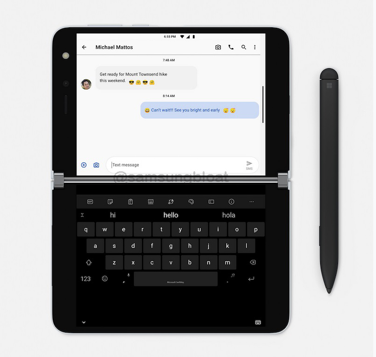 Свежие рендеры Microsoft Surface Duo появились в Сети
