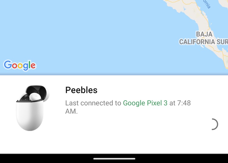 Google Pixel Buds можно найти через приложение Find My Device