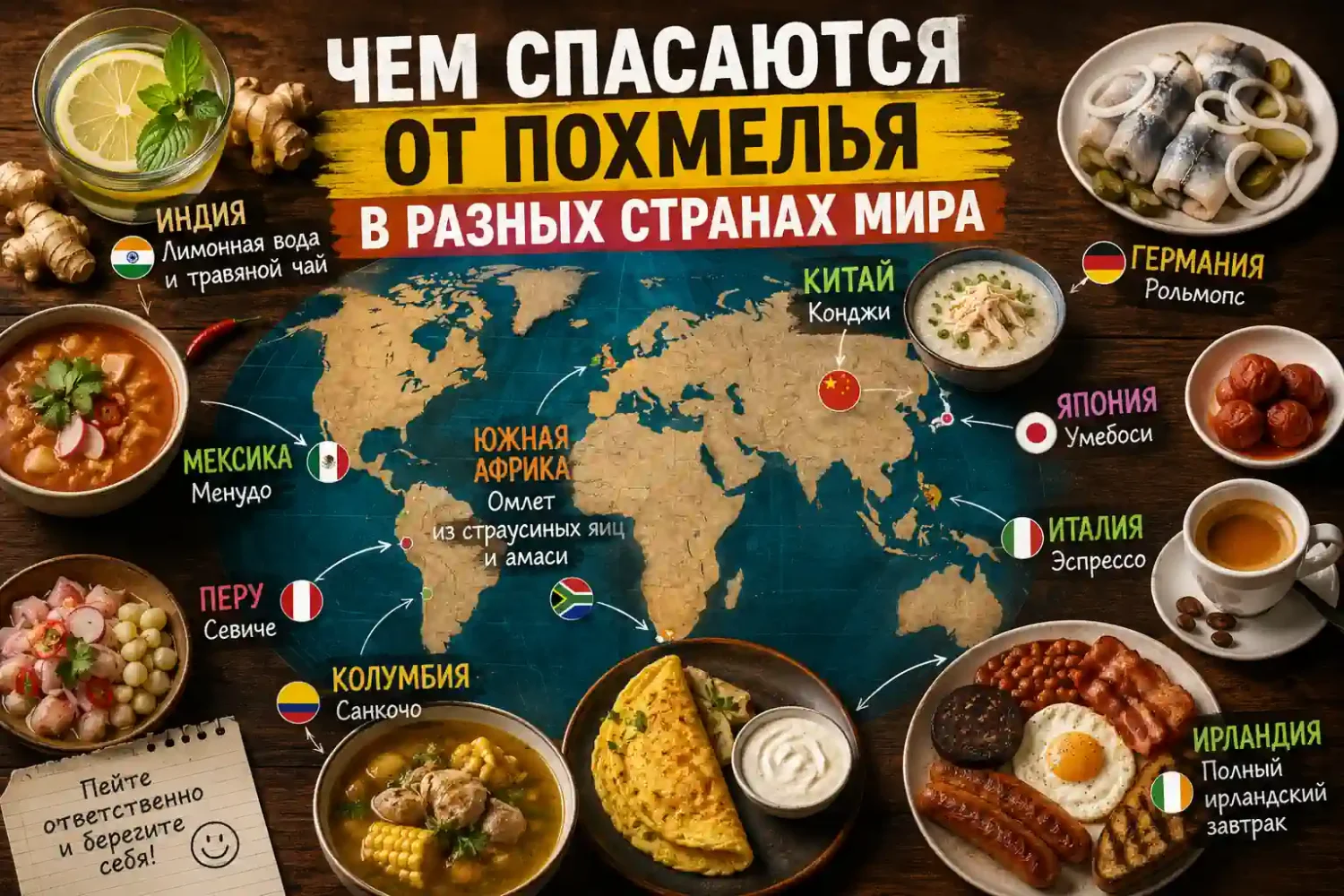 Чем спасаются от похмелья в разных странах мира