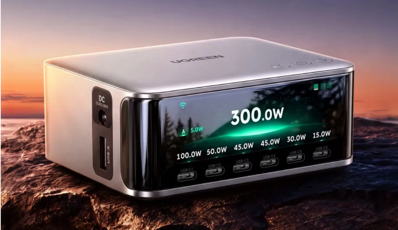 Ugreen: настольная зарядка 300 Вт с экраном и удалённым управлением
