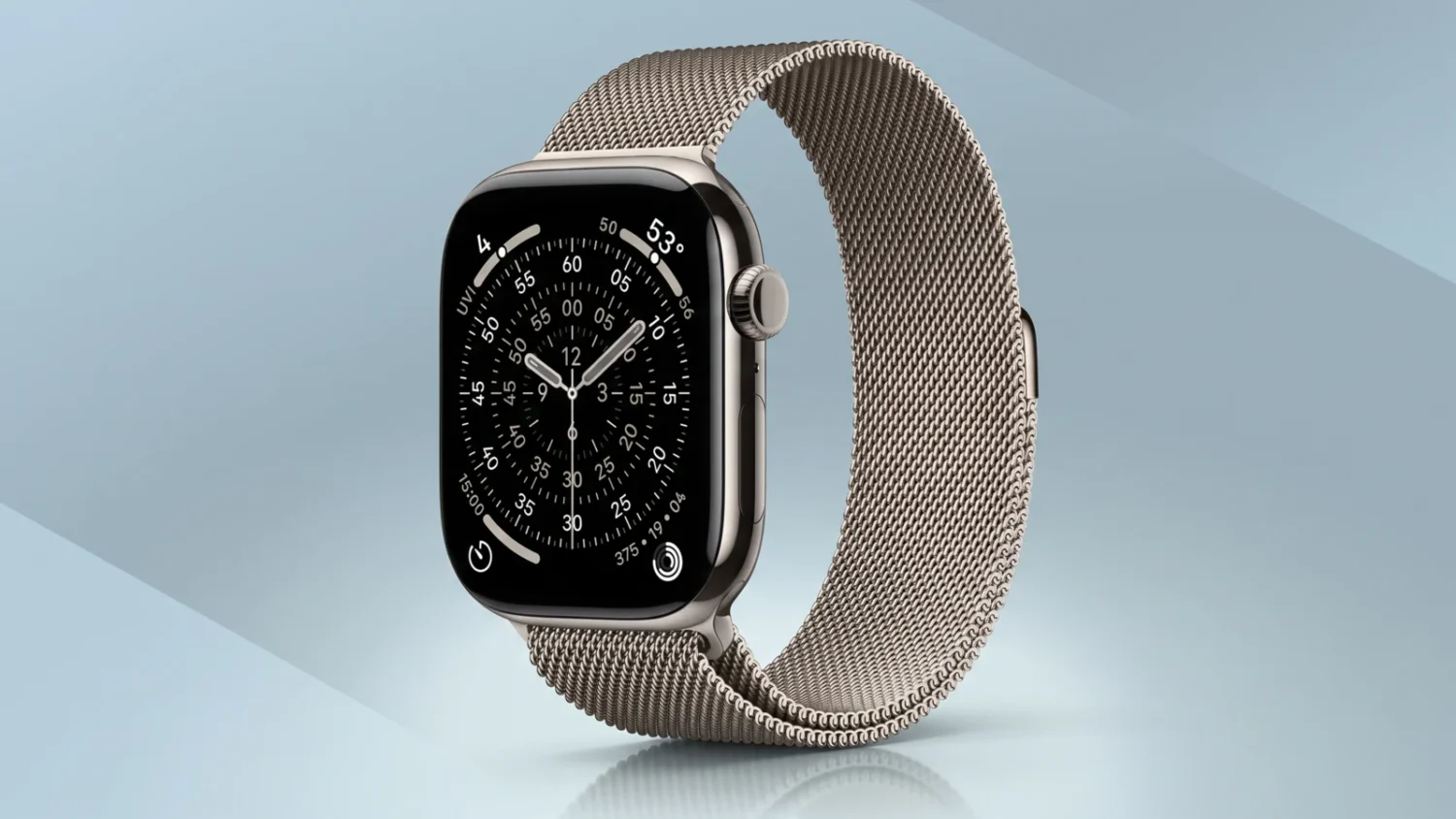 Apple Watch Series 12 в титановом корпусе с миланским браслетом