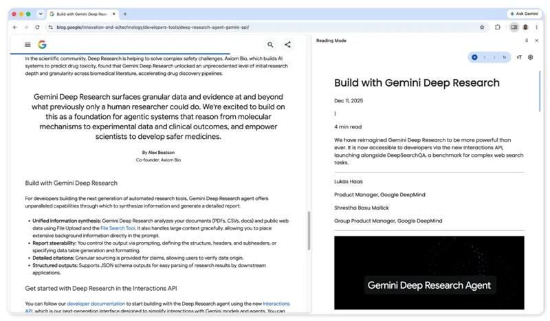 Google выпустила обновление Chrome с Gemini и синхронизацией