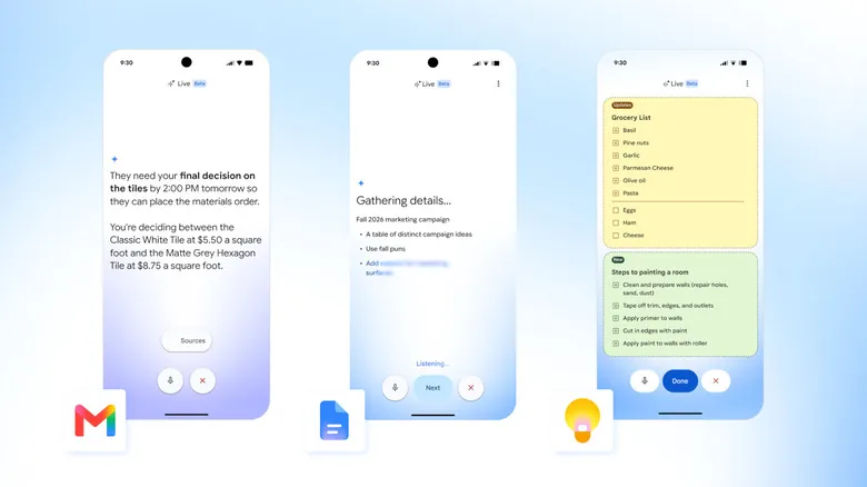 Google Live в Gmail, Docs и Keep вышел из бета-теста