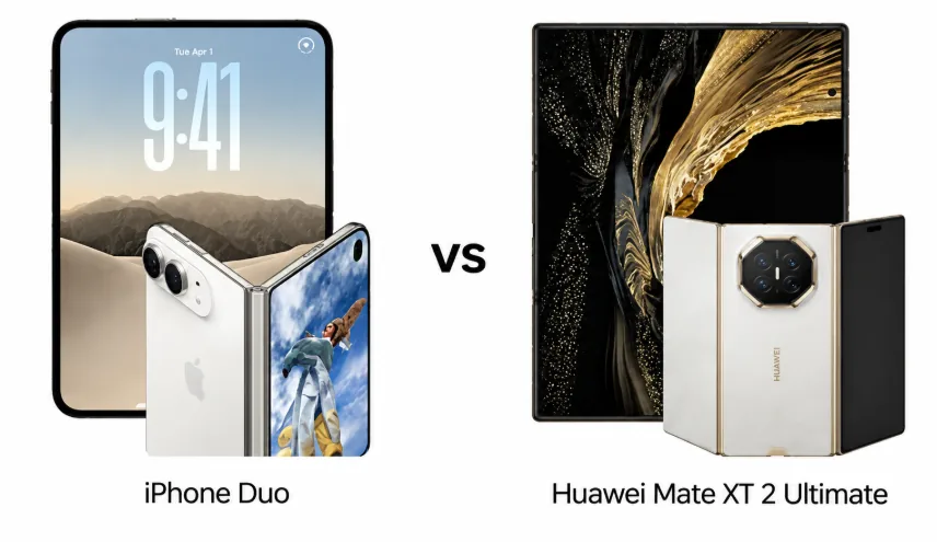 iPhone Duo и Huawei Mate XT 2 Ultimate: сравнение флагманов