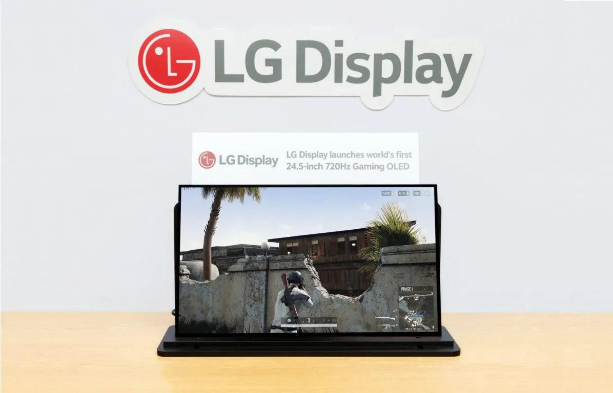 LG показала свою первую 720-герцевую OLED-панель для киберспорта