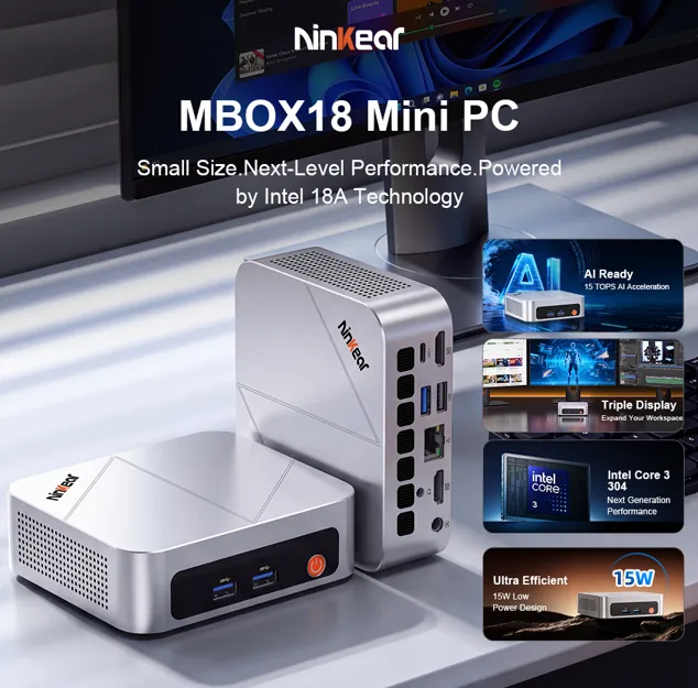Ninkear представила Mini PC MBOX18 на процессоре Intel Core 3 304