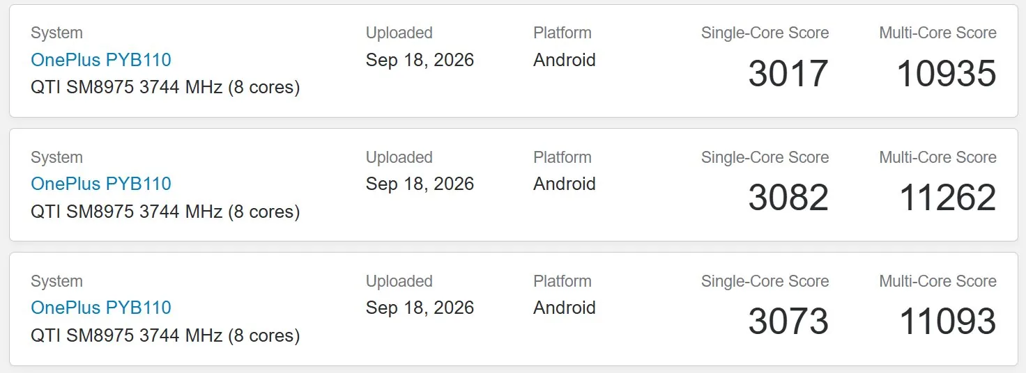OnePlus 16 с чипом Snapdragon 8 Elite Gen 6 Pro и 16 ГБ ОЗУ засветился в базе Geekbench