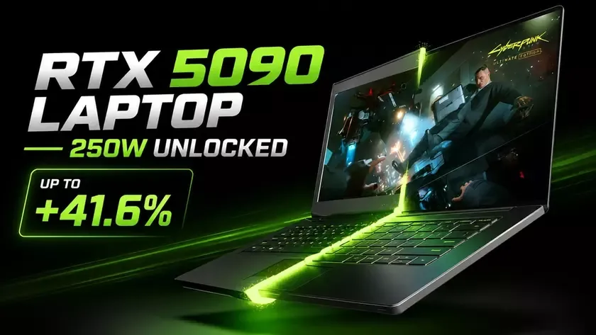 Мобильная RTX 5090 разогнали до 250 Вт