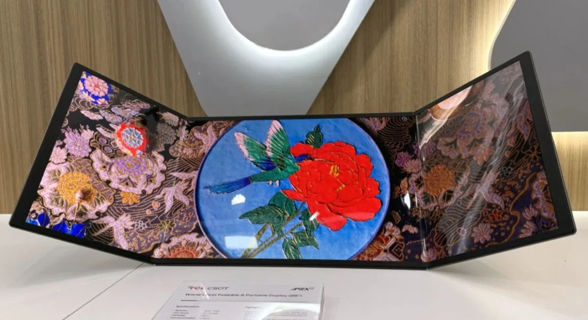 TCL показала складной OLED-монитор 28 дюймов с технологией струйной печати