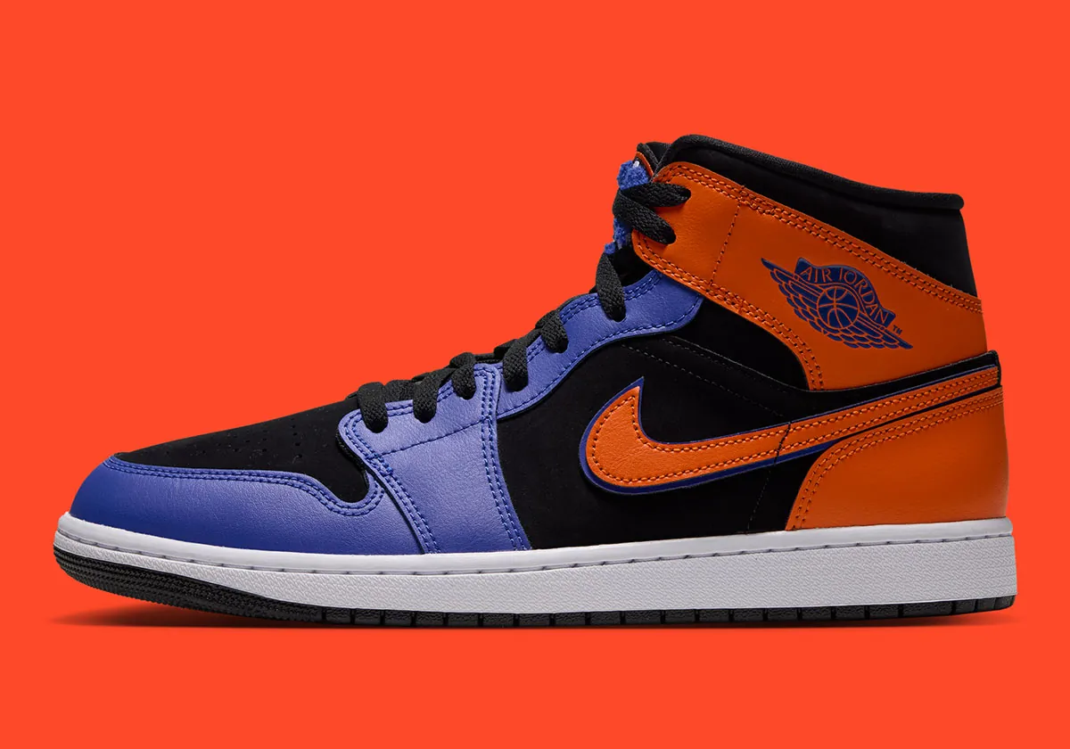Иллюстрация к материалу «Air Jordan 1 Mid «Knicks»: детали и дата выхода». Фото: Sneaker News.