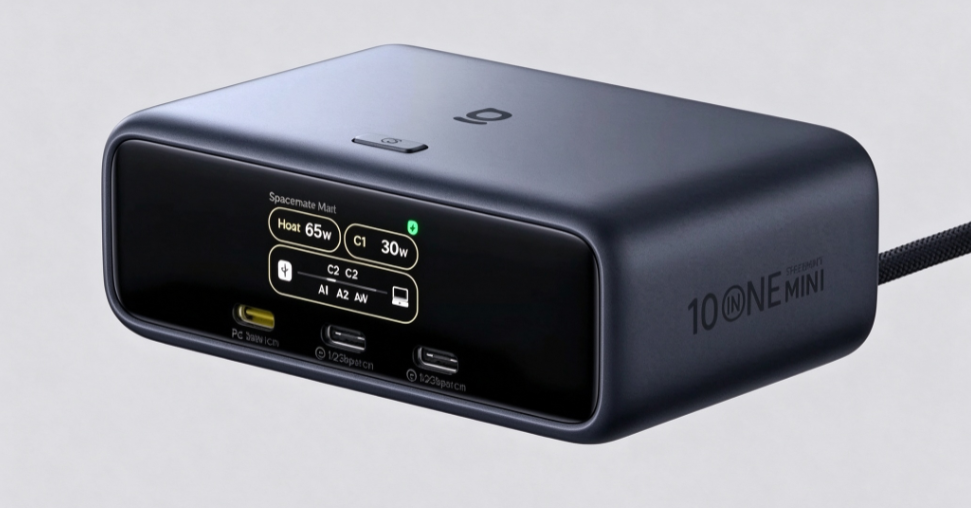 Док-станция Baseus Spacemate RD1 Mini с экраном и портами USB-C