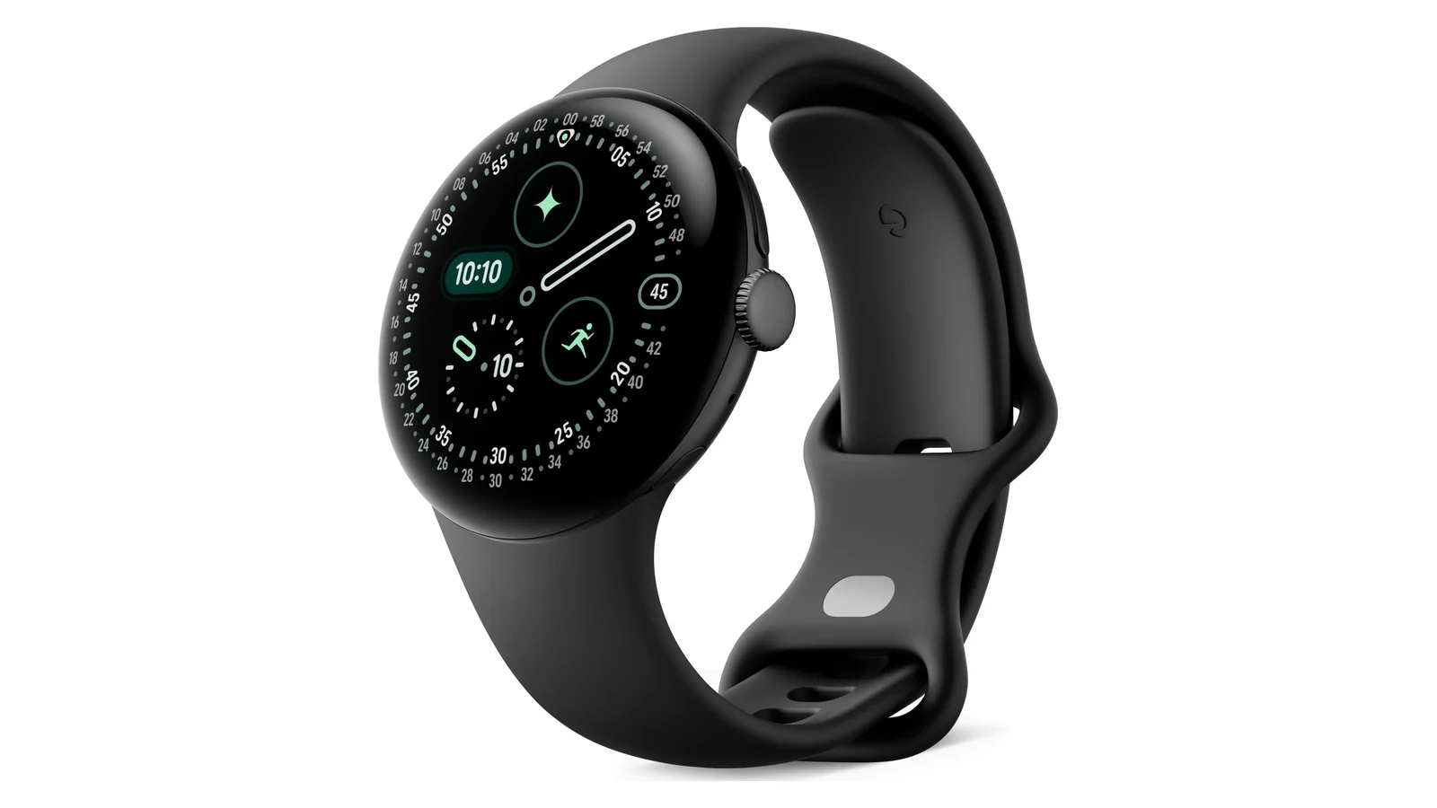 Google Pixel Watch 4 с чёрным ремешком