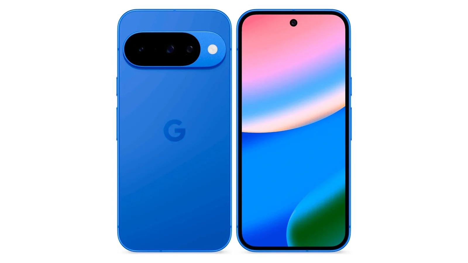 Google Pixel 10 — смартфон Google, вид спереди и сзади