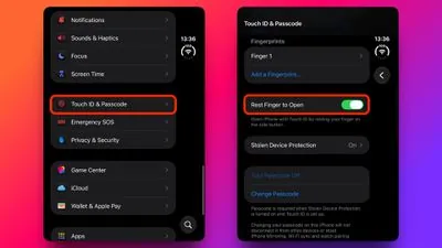 Иллюстрация к материалу «Как разблокировать iPhone Duo по Touch ID без смахивания». Фото: MacRumors: Mac News and Rumors - All Stories.