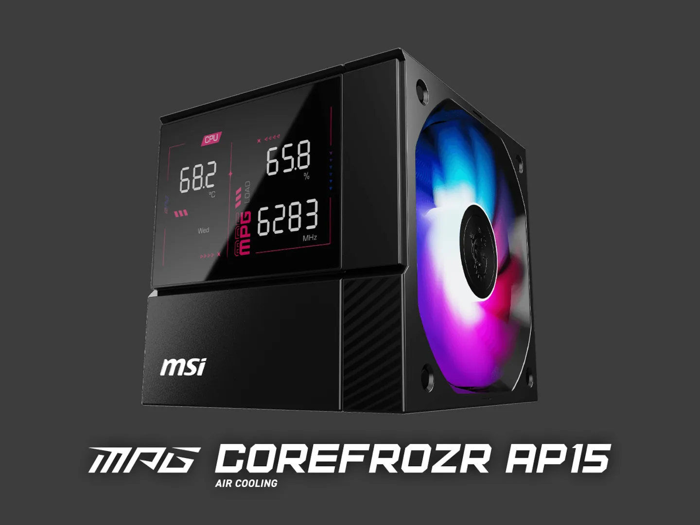 MSI выпустила процессорный кулер MPG COREFROZR AP15 с дисплеем