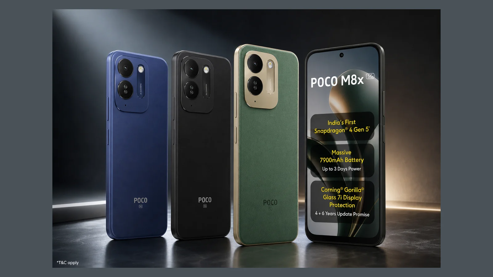 POCO M8x в трёх цветах
