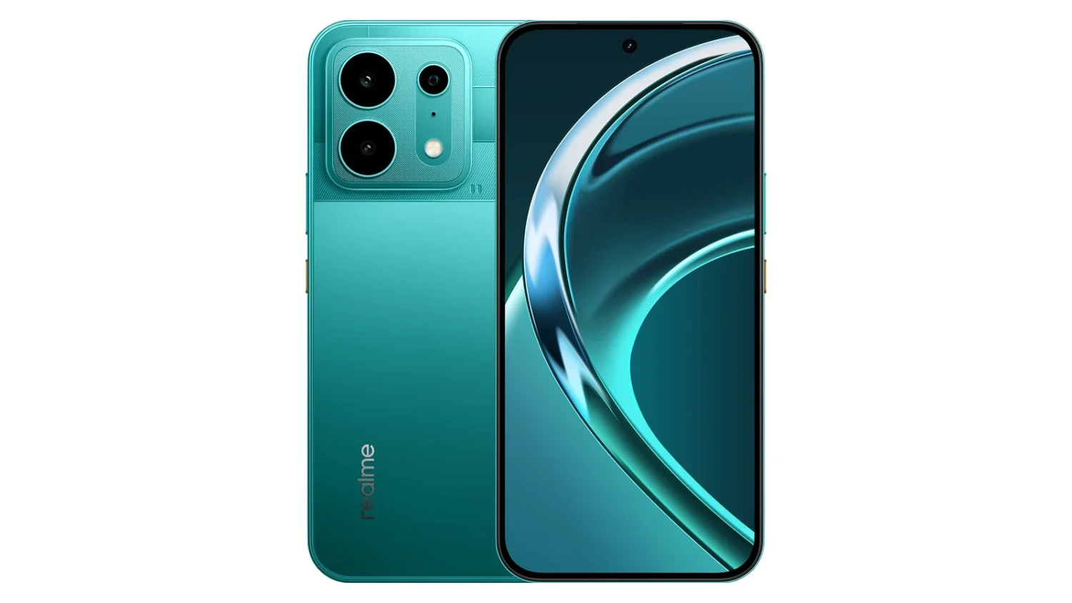 realme P4s в бирюзовом цвете