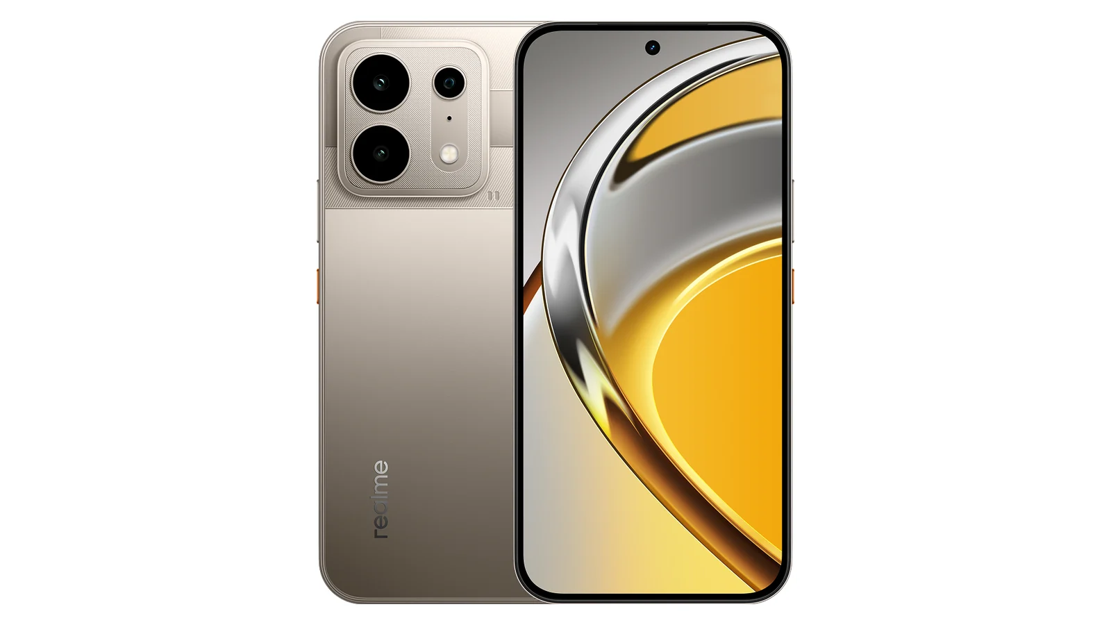 realme P4s в серебристом цвете