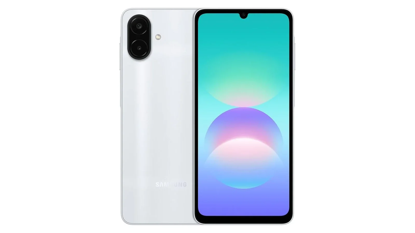 Samsung Galaxy A08 в серебристом цвете