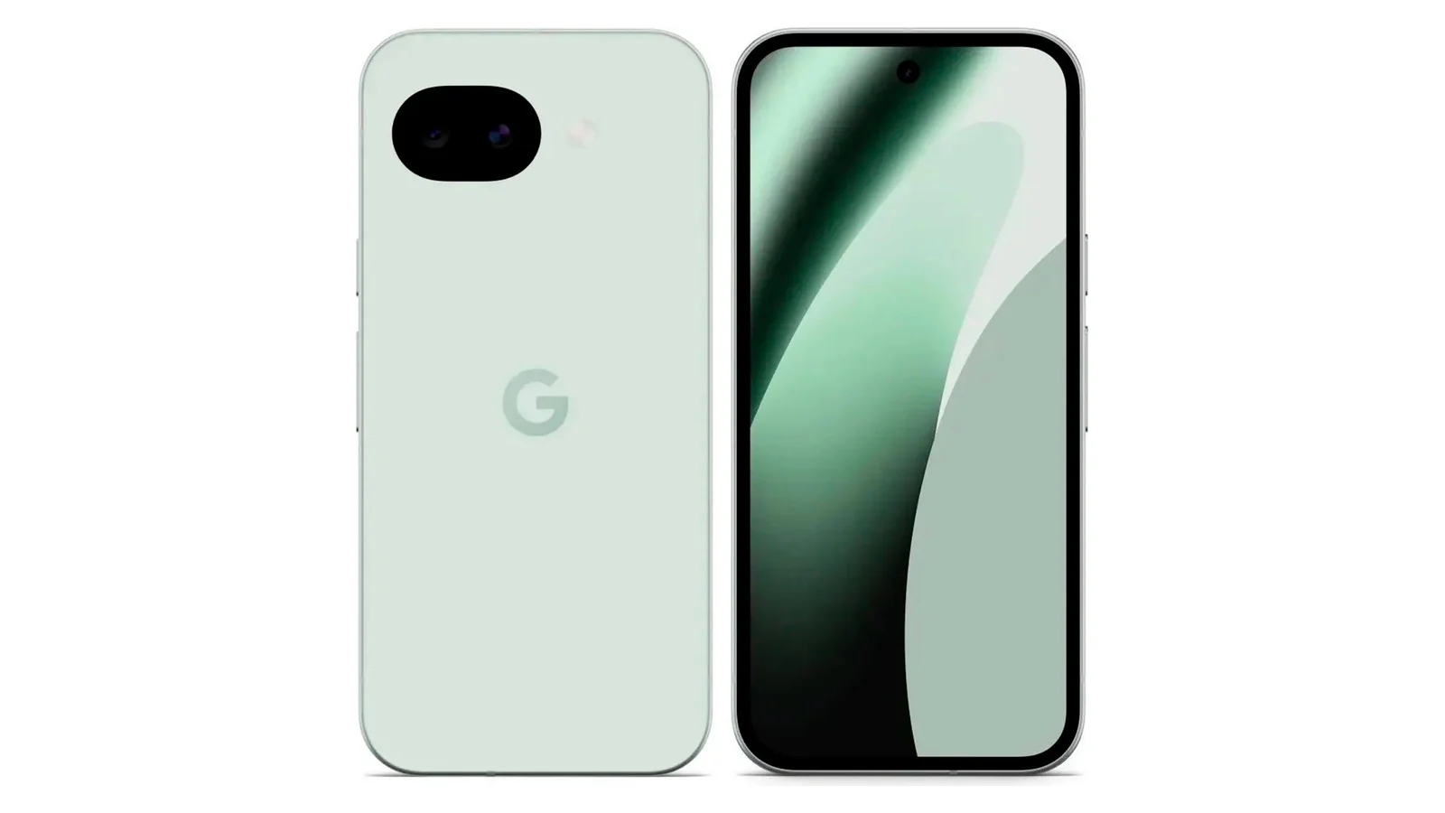 Google Pixel 10a — смартфон Google, вид спереди и сзади