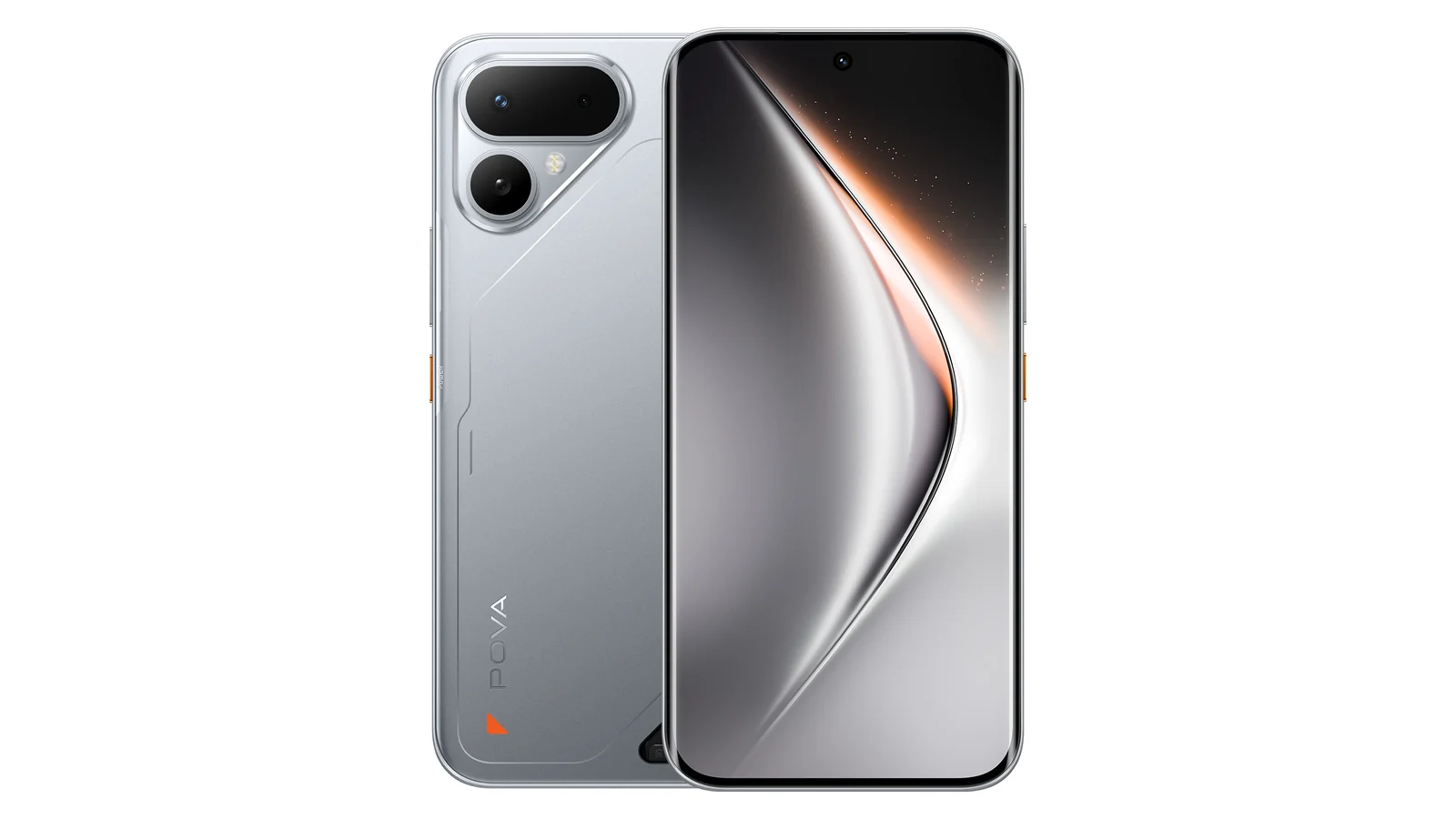 Tecno Pova Curve 2 в серебристом цвете