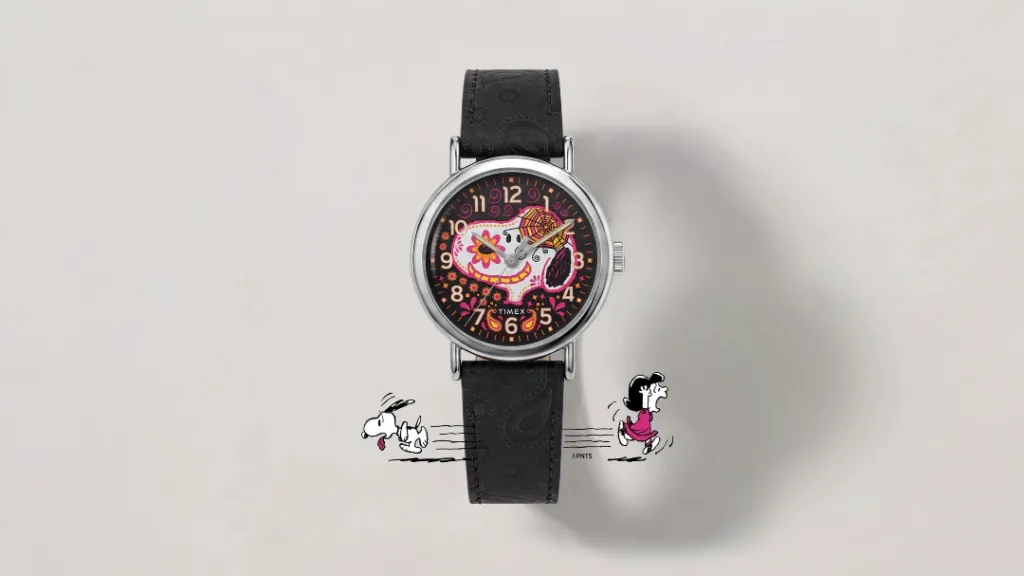 Timex выпустила часы Weekender с Снупи в стиле Дня мёртвых