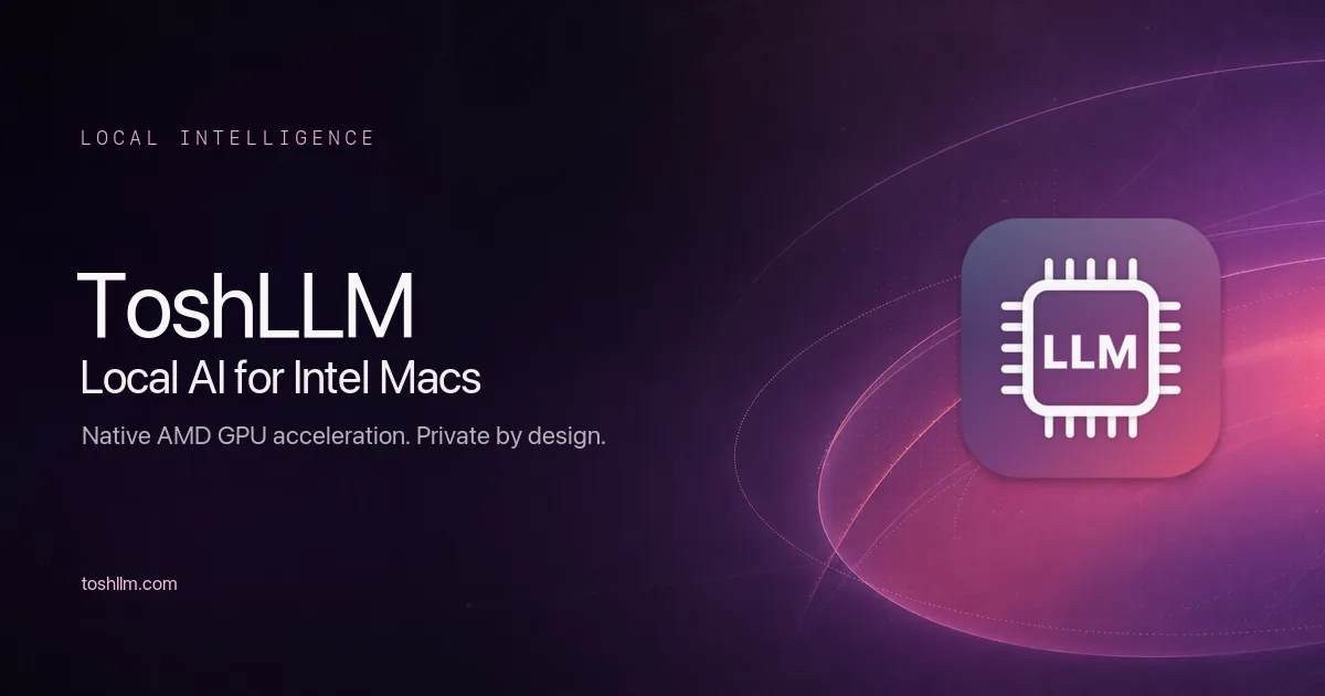 Инструмент ToshLLM позволяет запустить локальный ИИ на Mac