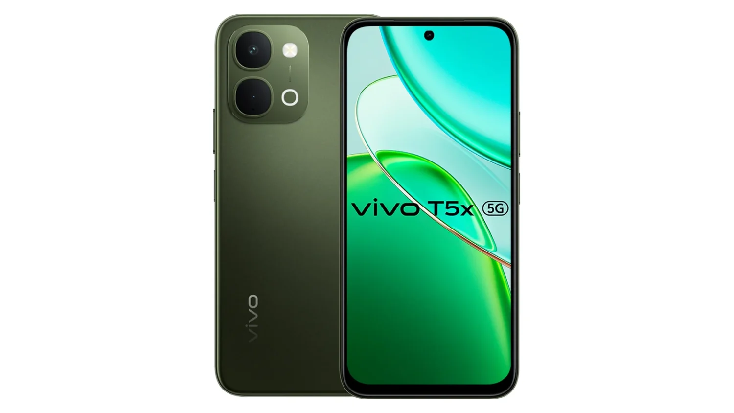 vivo T5x в зелёном цвете
