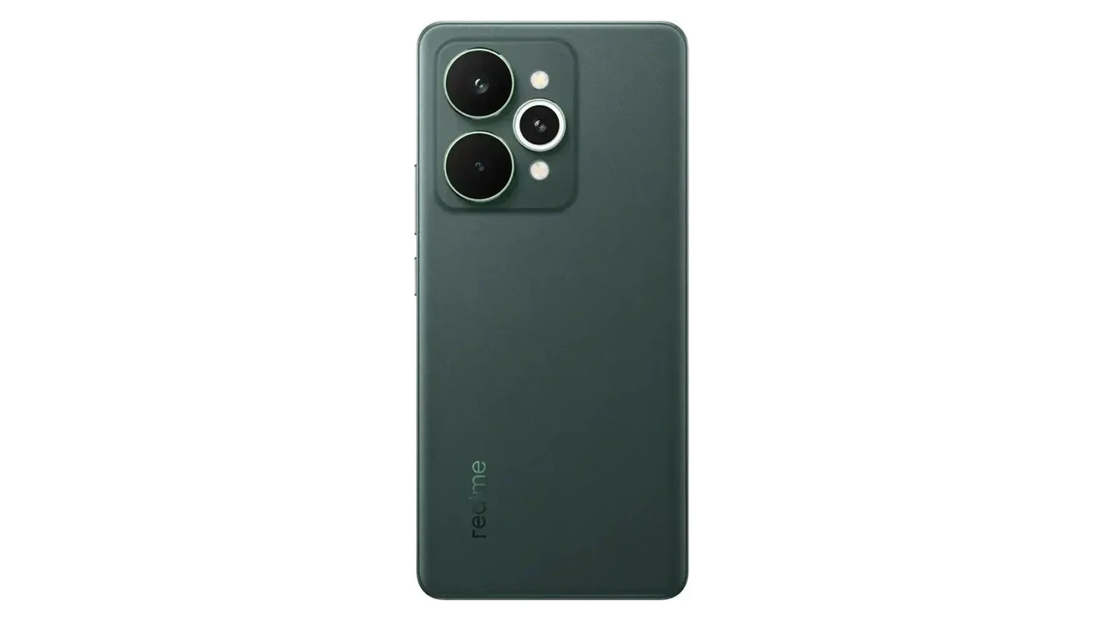 realme 15 Pro в зелёном цвете, вид сзади